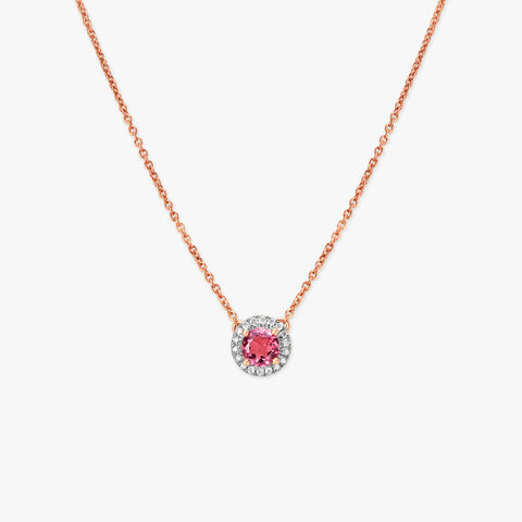 A Pink Drop Diamond Necklace