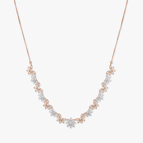 Ethereal Floral Diamond Necklace Set