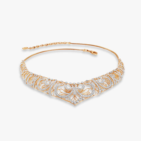 Etched in Light Diamond Necklace Set