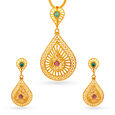 Majestic Gold Pendant and Earrings Set,,hi-res image number null