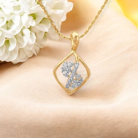 Twisted Charm Diamond Pendant