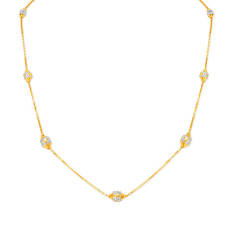 Intricate Work Fancy Bead Gold Chain