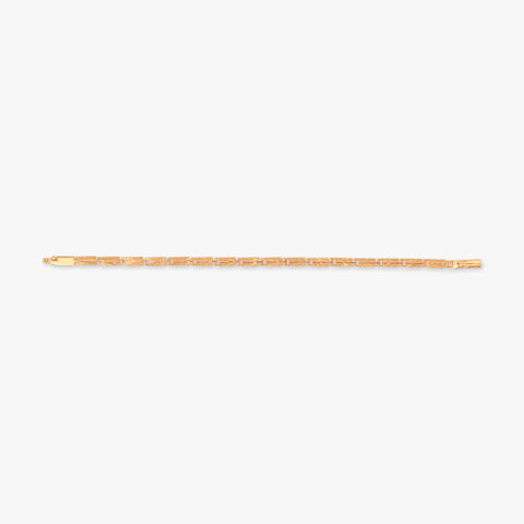 Linear Code Gold Bracelet for Men