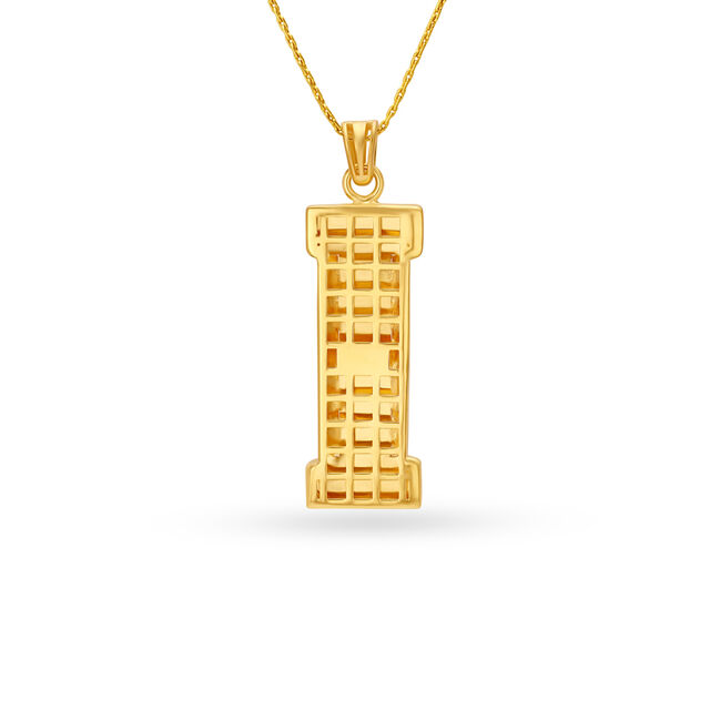 I Letter Gold Pendant For Men,,hi-res image number null