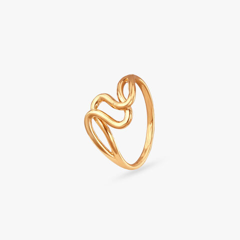 Ripple Line Gold Ring