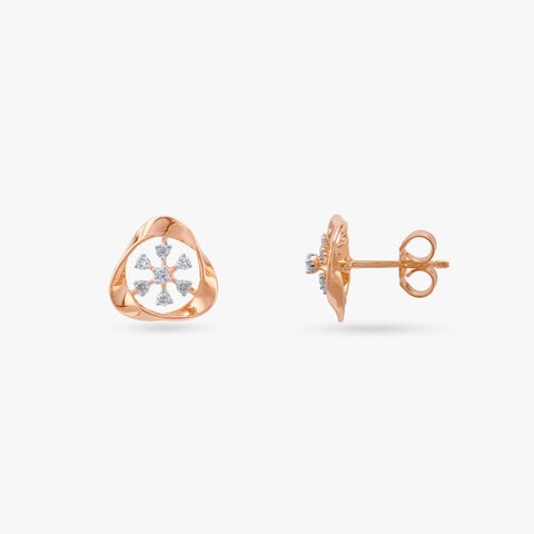 Ros Mosaic Diamond Stud Earrings