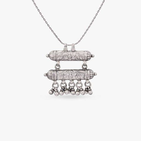 Rustic Blossom Silver Pendant