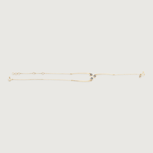 Twinkling Star Haath Phool 14KT Blue Sapphire Bracelet,,hi-res image number null