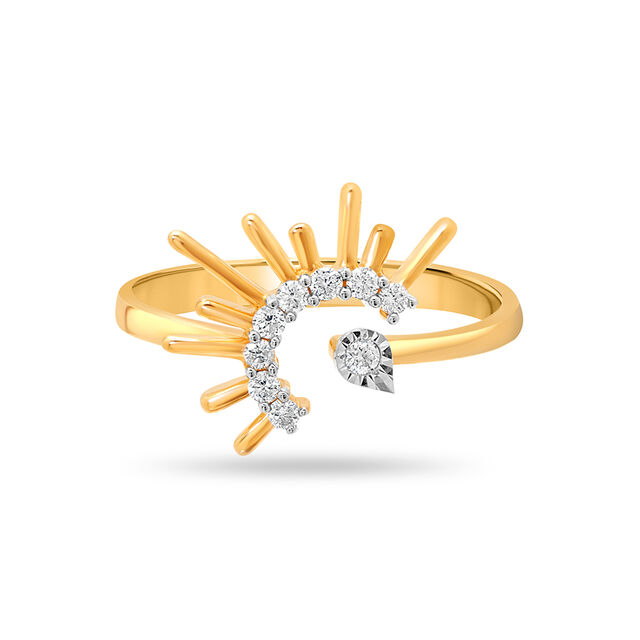 14 KT Yellow Gold Graceful Abstract Ring,,hi-res image number null