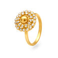 Fascinating Floral Gold Finger Ring,,hi-res image number null