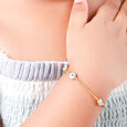 Mamma Mia 14 KT Yellow Gold Evil Eye Bracelet for Kids,,hi-res image number null