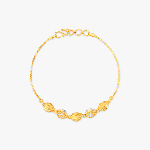 Leaf Rhythm Gold Bracelet