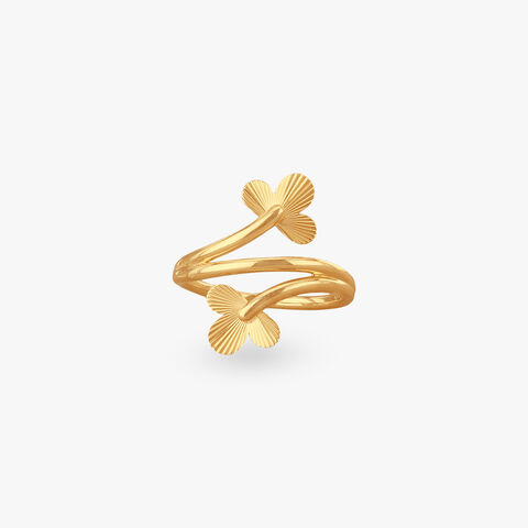 Twin Bloom Gold Ring