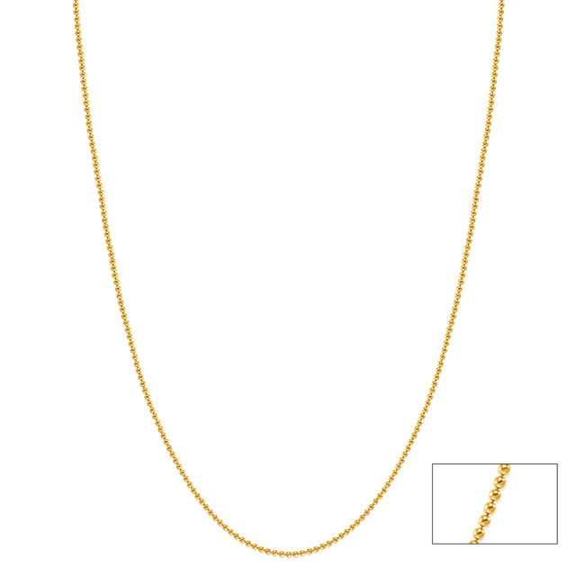 18KT Yellow Gold Beaded Chain,,hi-res image number null