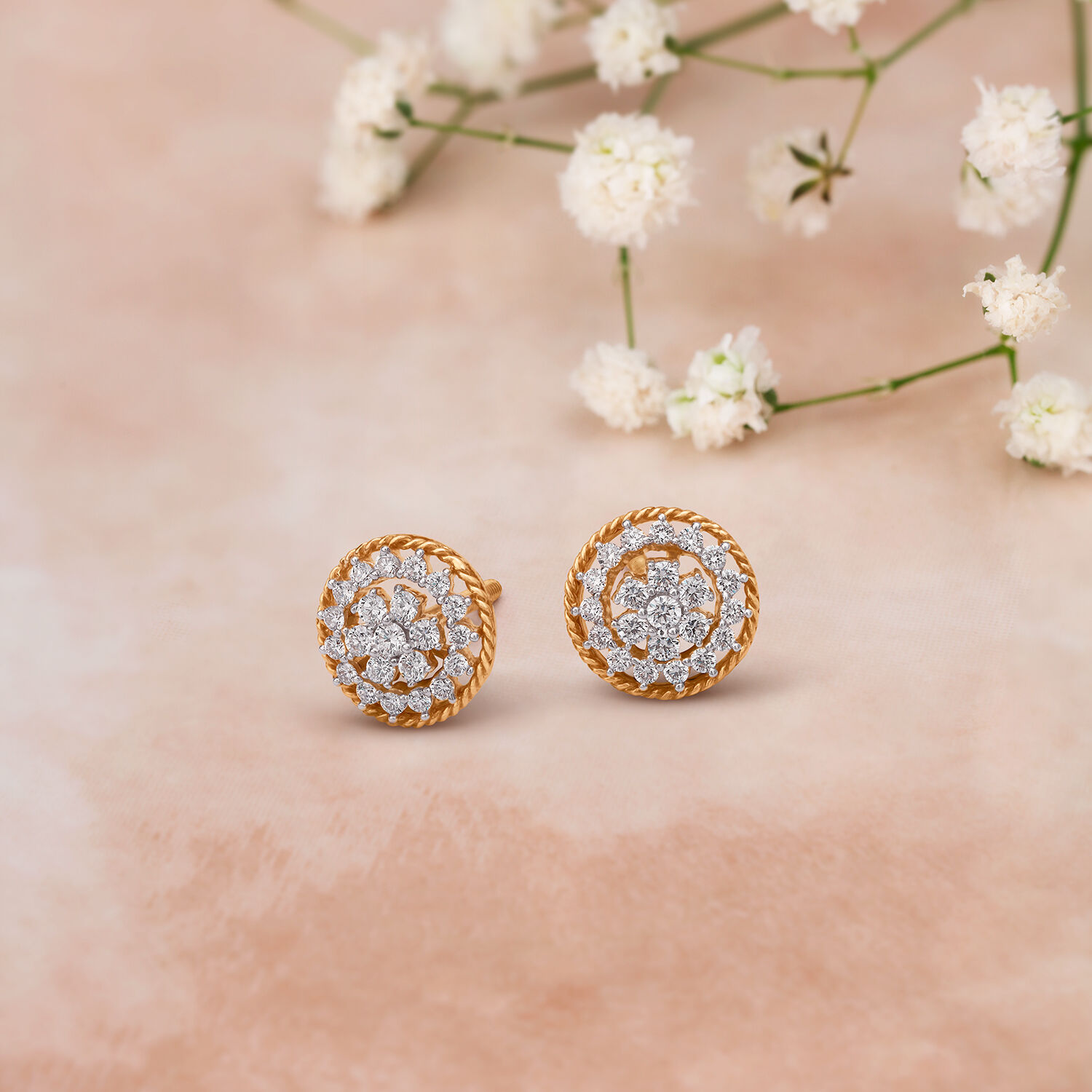 Earrings diamond tanishq sale