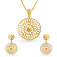 Glamorous Mesh Pendant and Earrings Set,,hi-res image number null