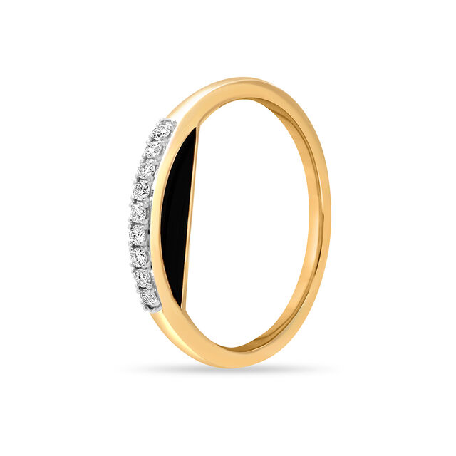 14 KT Yellow Gold Glamorous Diamond Bangle,,hi-res image number null