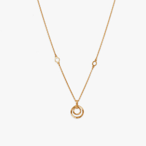Sculpted Orbit Gold Necklace