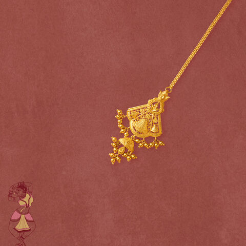 Madhubani Rasa Gold Maang Tikka