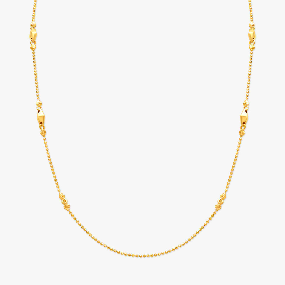 Gold beads chains tanishq top