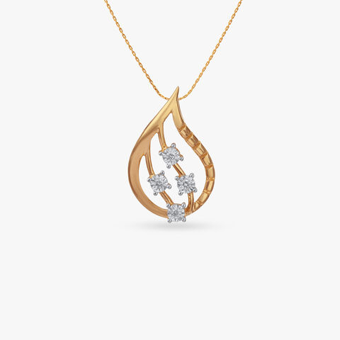 Rising Flame Diamond Pendant