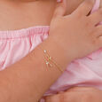 Mamma Mia 14 KT Yellow Gold Soft Aesthetics Bracelet for Kids,,hi-res image number null