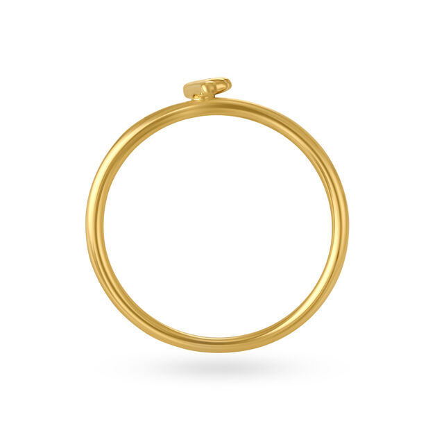 Letter F 14KT Yellow Gold Initial Ring,,hi-res image number null