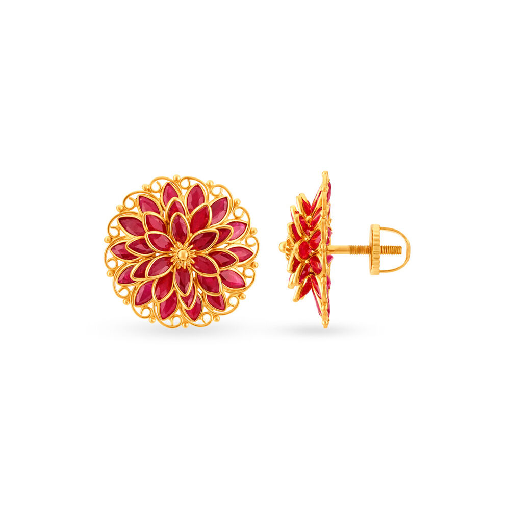 Ruby best sale earrings tanishq