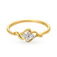 Four Stone Studded Diamond Finger Ring,,hi-res image number null