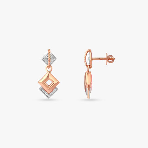 Blush Flip Diamond Drop Earrings