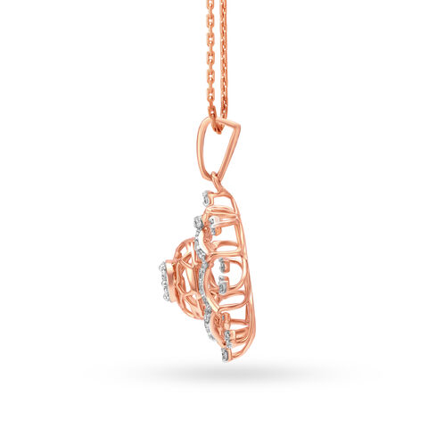 Radiant Floral Diamond Pendant