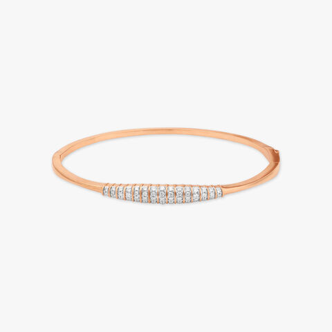 Streamlined Sparkle Diamond Bangle