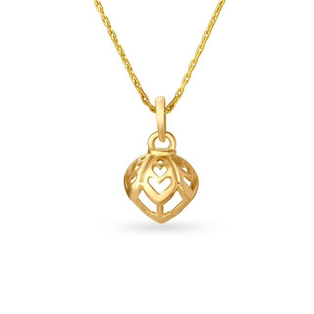 Contemporary Gold Pendant