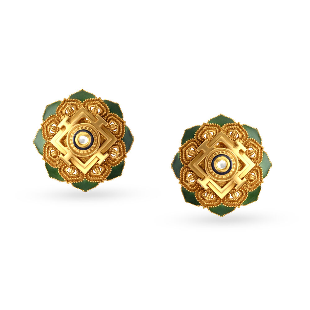 Kundan and Polki Earrings Tanishq Online Store