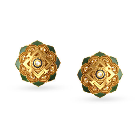 Radiant Floral Stud Earrings