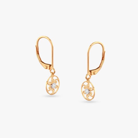 Little Twirl Diamond Hoop Earrings for Kids