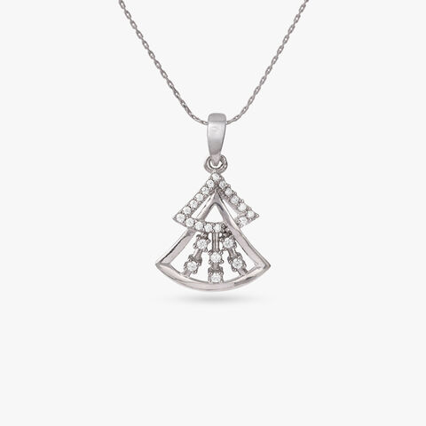 Frosted Gleam Silver Pendant and Earrings Set
