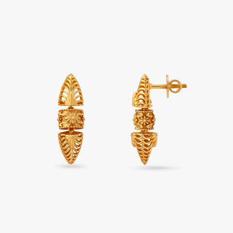 Timeless Floral Gold Jhumka Earrings