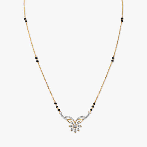 Delicate Flutter Diamond Mangalsutra