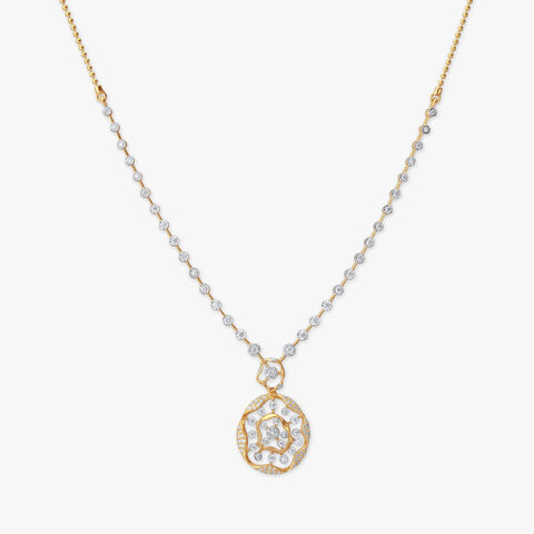 Opal Glow Diamond Necklace Set