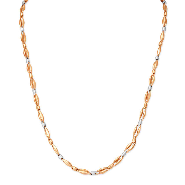 Stunning Modern Dual Tone Gold Chain for Men,,hi-res image number null
