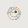 Celestial Dance 14KT Diamond and Blue Sapphire Ring,,hi-res image number null