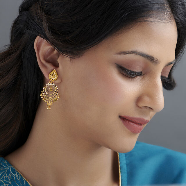 Intricate Glamour Drop Earrings,,hi-res image number null