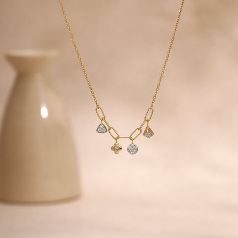 Playful Balance Diamond Necklace