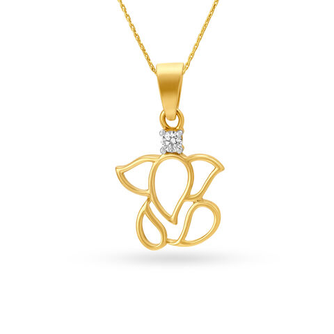Ganpati Bappa Diamond Pendant
