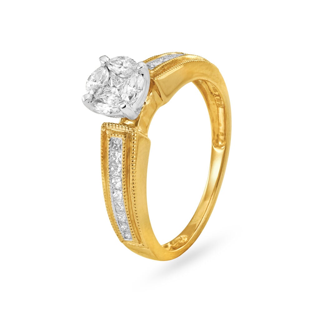 Real Diamonds 24 Carat Stylish Diamond Gold Ring, Packaging Type: Box at Rs  30000 in Pune