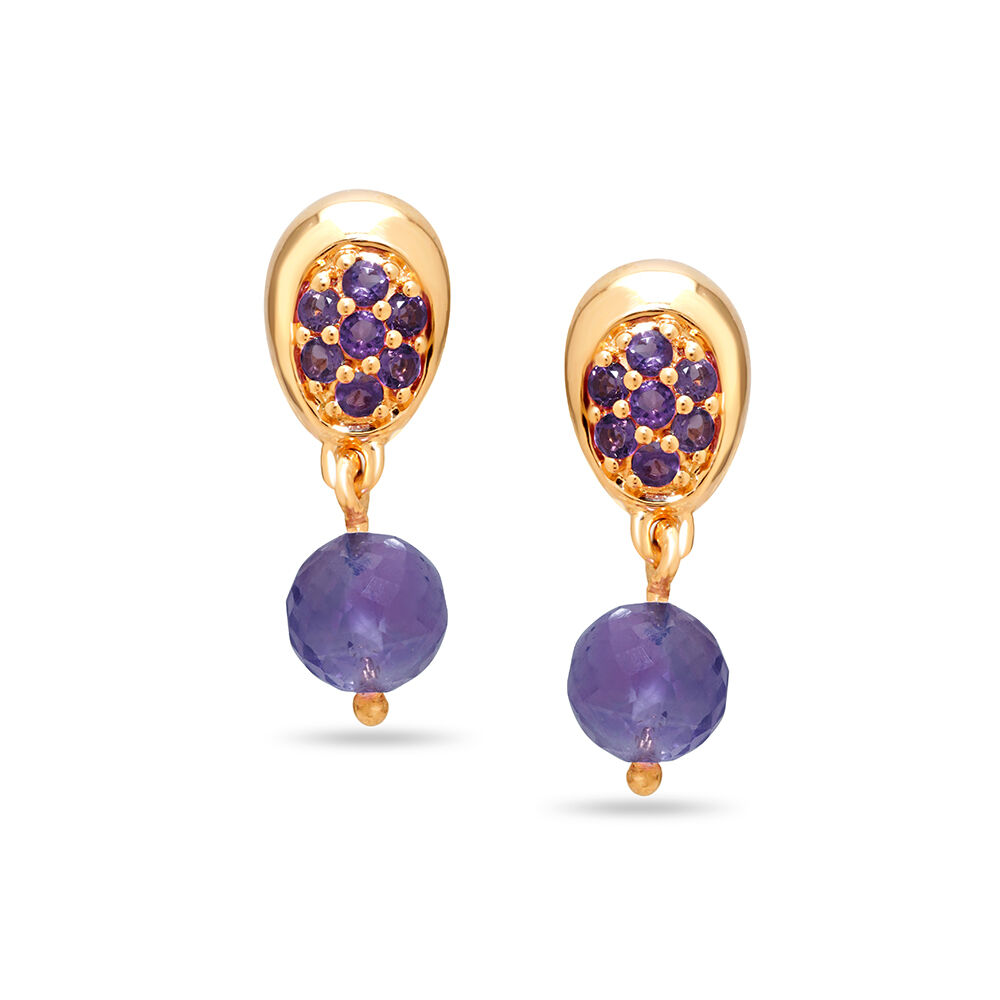 Amethyst earrings tanishq new arrivals
