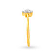 Stunning Floral Gold and Diamond Finger Ring,,hi-res image number null