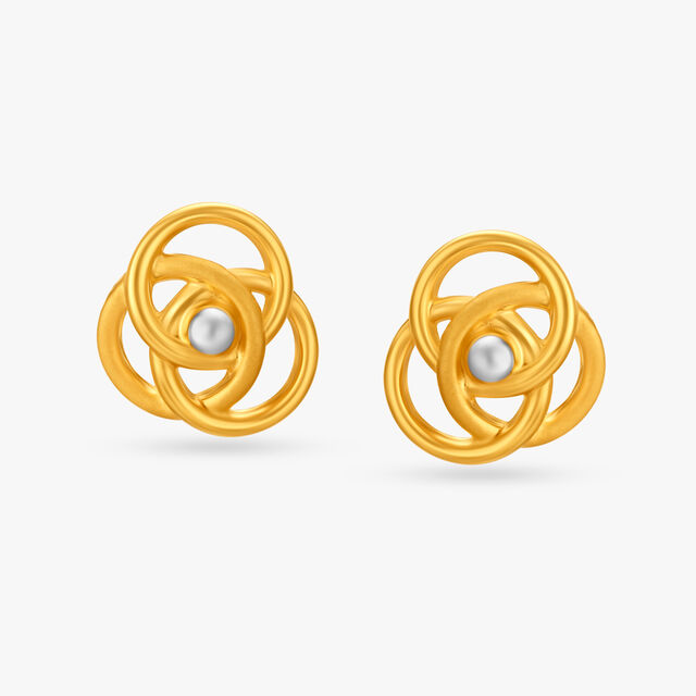 Luminous Floral Stud Earrings,,hi-res image number null