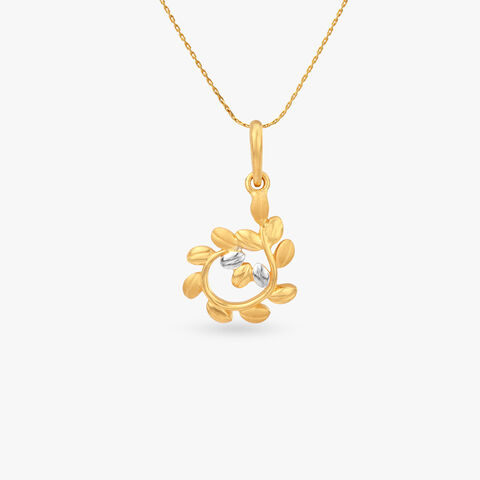 Leaf Vine Gold Pendant
